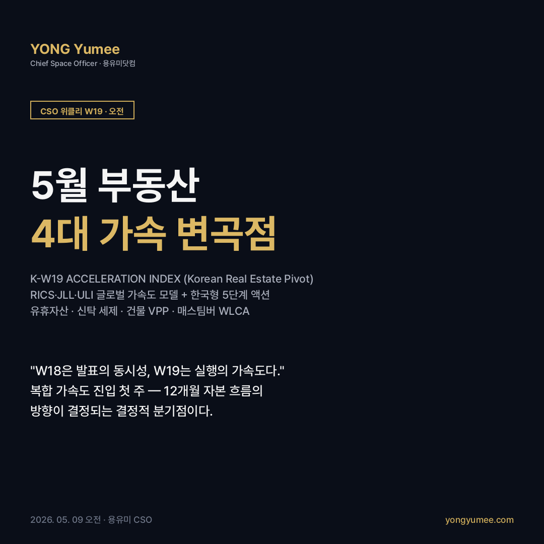 CSO 위클리 W19 5월 부동산 4대 가속 변곡점 카드뉴스