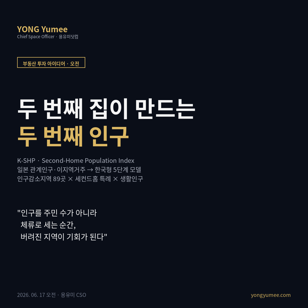 인구감소지역 세컨드홈 생활인구 체류인구 관계인구 K-SHP Index 부동산 투자 아이디어 카드뉴스