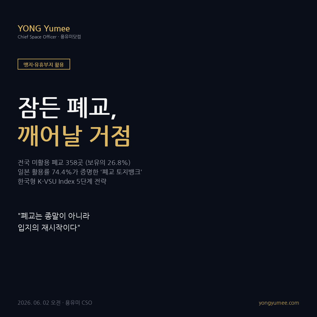 전국 미활용 폐교 유휴부지 K-VSU 카드뉴스