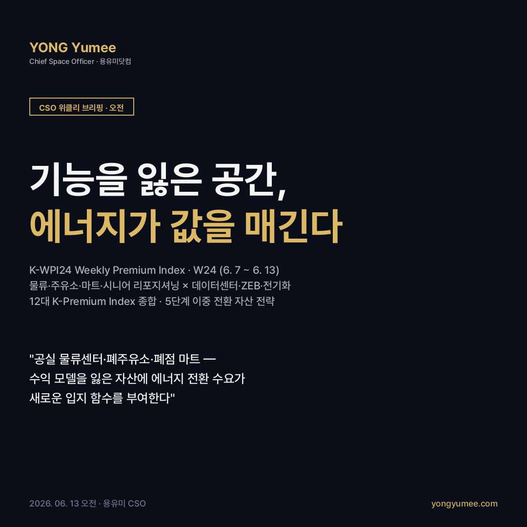 CSO 위클리 브리핑 W24 K-WPI24 기능 에너지 이중 전환 12대 K-Premium Index 종합 카드뉴스