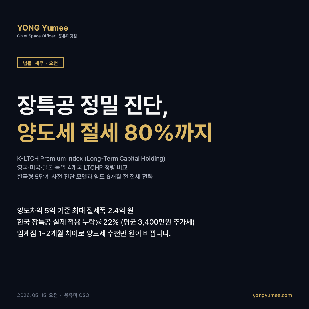 장기보유특별공제 장특공 K-LTCH Premium Index 절세 전략 카드뉴스