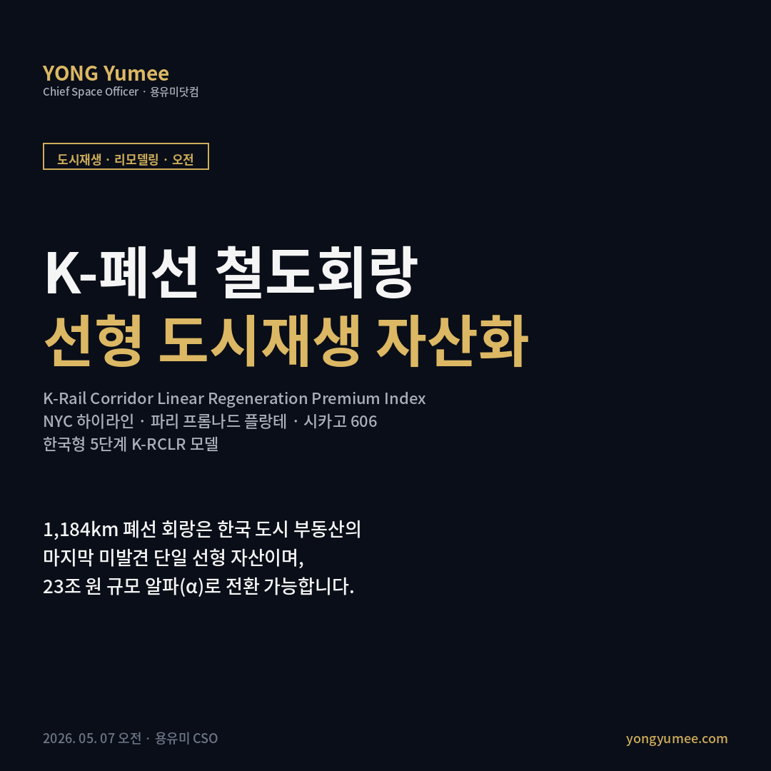 K-폐선 철도회랑 선형 도시재생 K-RCLR 카드뉴스