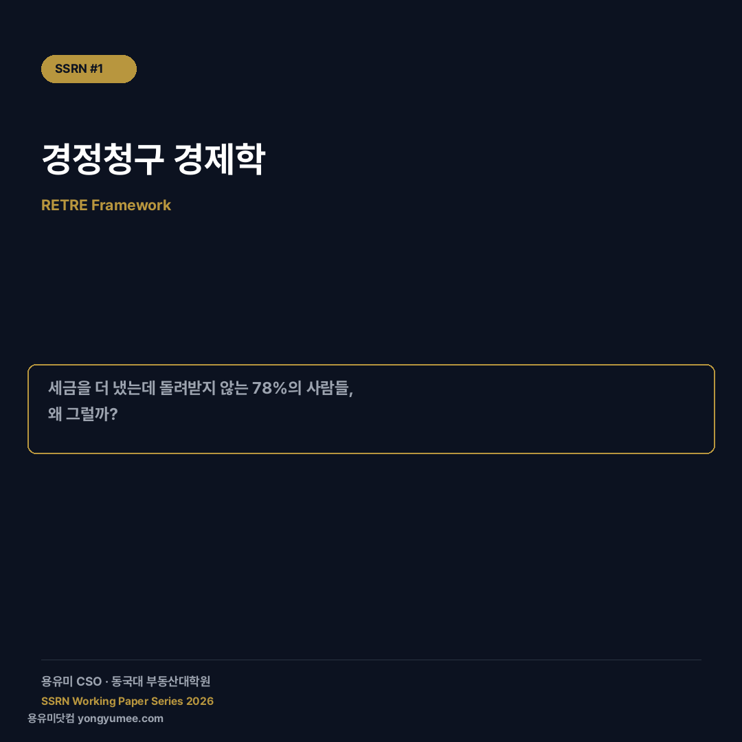 경정청구 경제학(RETRE) — 행동경제학적 접근