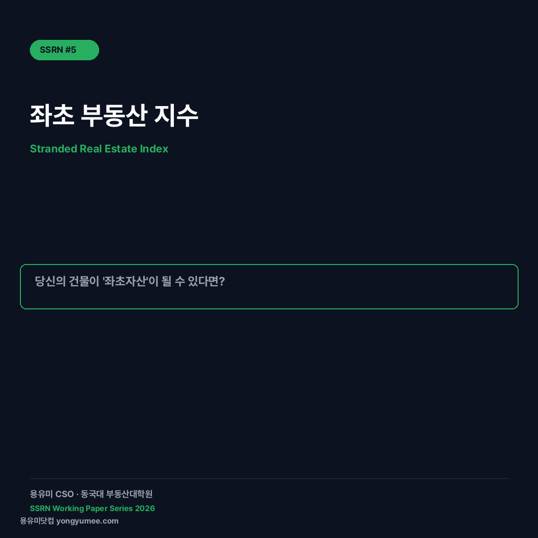 좌초 부동산 지수(SREI) — 브라운 디스카운트의 실체