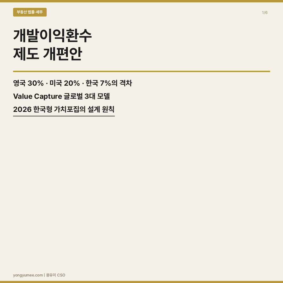 Value Capture 개발이익환수 카드뉴스