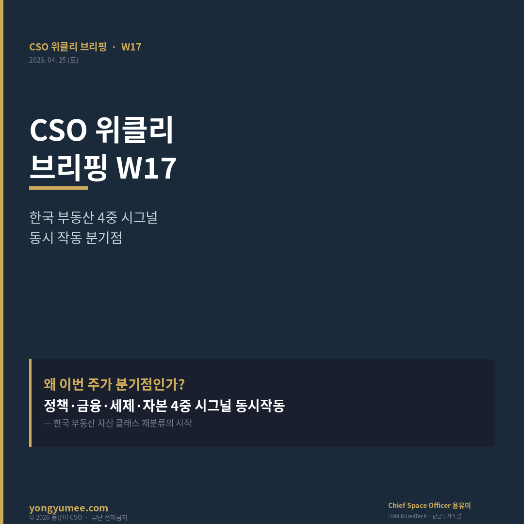 CSO 위클리 W17 4대 시그널 카드뉴스