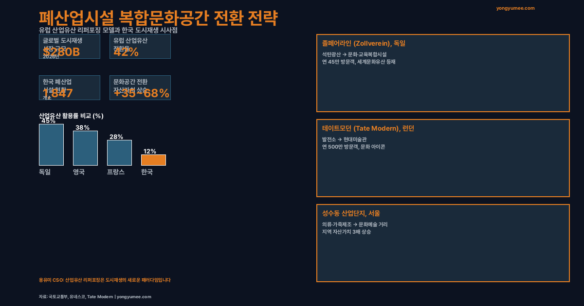 폐산업시설 복합문화공간 전환 전략 인포그래픽