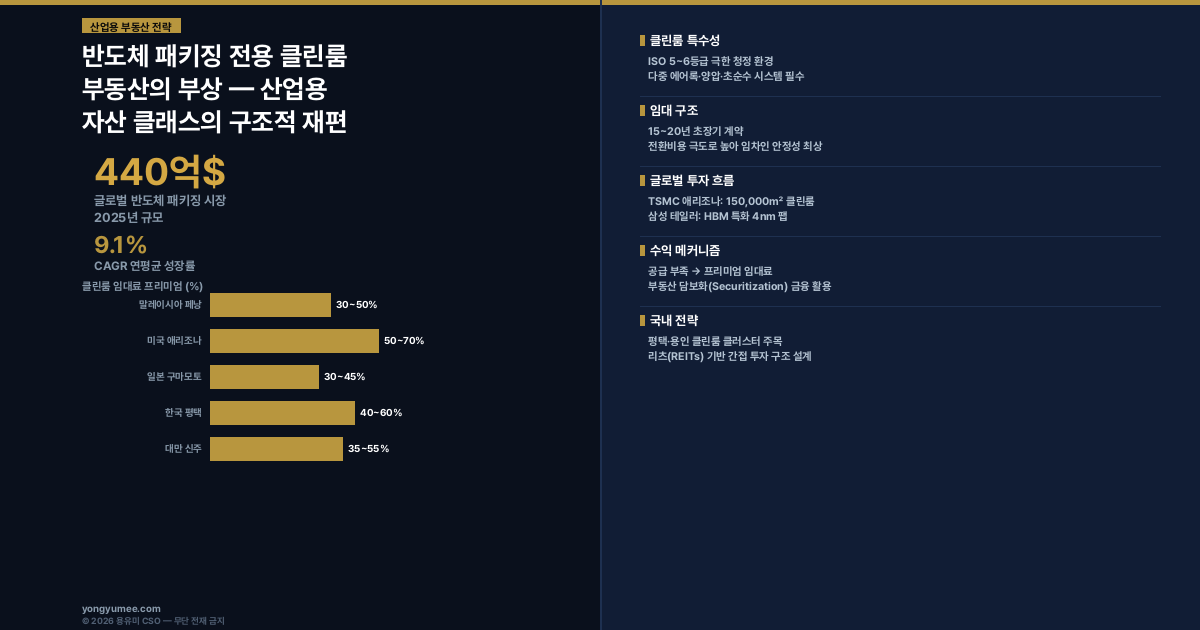 반도체 클린룸 산업용 부동산 인포그래픽