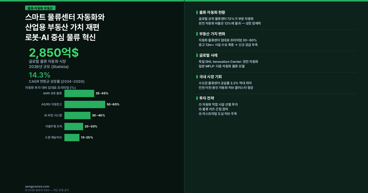 스마트 물류 자동화 인포그래픽
